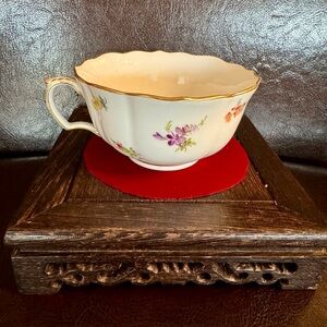 Meissen Coffee Cups - Set of 6, Blue Crossed Swords Mark.